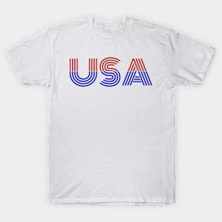 4th of July independence day design with stripe font T-Shirt